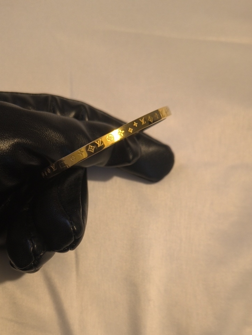 Gold Tone Monogram Bracelet